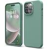 elago Cover Silicone Liquido Custodia Compatibile con iPhone 14 Pro Max Case (6.7"), Silicone Premium, Protezione-Cover Antiurto a 4 Strati, Custodia Morbida Microfibra Antigraffio (Verde Mezzanotte)