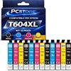 PcStore Cartucce Compatibili Epson 604XL - Multipack 12 (3 Set Completi Nero Ciano Magenta Giallo) Alta Capacità - per XP-2200 XP-3200 WF-2930DWF WF-2950DWF