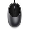 SATECHI Mouse con Cavo C1 in Alluminio, USB-C Ottico, Cavo da 1,5 m, DPI Regolabile, Elegante Mouse Compatto per MacBook Air/Pro/Neo, Laptop, PC, iPad - Grigio Siderale