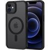 XTCASE Cover Magnetica per iPhone 12 / 12 Pro [Compatibile con MagSafe], Custodia Traslucida Opaca Posteriore Resistente ai graffi TPU Bumper Antiurto Sottile Protettiva Case, Nero