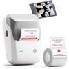 NIIMBOT B1 Pro etichettatrice Bluetooth con etichette, stampante di etichette HD 300DPI, stampa bicolore rosso e nero, compatibile con iOS Android e PC, per foto, casa, ufficio e affari (grigio)