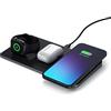 SATECHI Caricatore Wireless 3 in 1, Stazione di Ricarica MagSafe per Serie iPhone 17 16 15 a 12, Apple Watch e AirPods Compatibile con Ricarica Wireless
