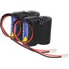 Akkuman.de Akkutechnik vom Fachmann Batteria di ricambio compatibile ABUS Security Center per sirena radio 2WAY, set da 2 x 2 pezzi FU2986 FU8220 FU8222 FUSG50000