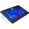 TECKNET Ventola di raffreddamento per computer portatile con dispositivo di raffreddamento a 3 ventole con LED e 2 porte USB 12"-17per laptop