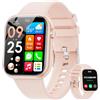 Hwagol 2023 Smartwatch Uomo Donna,1,85' Schermo Orologio Smartwatch con Chiamata Bluetooth e Risposta Vivavoce con Contapassi,Cardiofrequenzimetro da Polso,Orologio Fitness per Android iOS,Pink