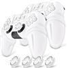 PlayVital 2 Cover per ps5 Controller,Custodia Protettiva Silicone Skin Antiscivolo per ps5 Joystick&Copri Levette Analogiche&Adesivo Touchpad(Runes)-Compatibile con Base di Ricarica-Bianco