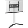 ONKRON Supporto TV da Pavimento 26"-65", Porta TV da Terra Mobile con Peso Fino 35 kg, Porta Televisore con VESA 100x100 - 400x400 mm, Base per Televisore Universale, in Colore Bianco TS1140-W