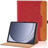 Oduio Custodia per Samsung Galaxy Tab A9 8.7 Pollici (SM-X110 / SM-X115) 2023 Pelle PU Flip Tablet Case, Funzione Supporto Pieghevole Cover Protettiva con Tasca per Galaxy Tab A9 8.7 Pollici - Rosso