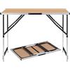 eSituro Tavolo da Campeggio Regolabile in Altezza (73-94 cm), Pieghevole Salvaspazio in Alluminio, Tavolo da Giardino, Picnic, Leggero, Rovere 100x60x94 cm