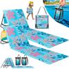 KESSER® Set di 2 materassini da spiaggia pieghevoli con schienale regolabile, tracolla e borsa, portata massima 130 kg - Lettino prendisole per spiaggia, giardino e terrazza