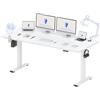 FLEXISPOT Scrivania Regolabile in Altezza 200 * 80 cm, Tastiera con Memoria, Con Gancio, Standing Desk Scrivania Motorizzata