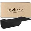 Ovimar Gimsoya - Mensola da bagno in acciaio inox, nero opaco, senza foratura, adatta per riporre o come piccolo scaffale in bagno o cucina