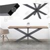 ML DESIGN modern living ML-Design Base Tavolo Telaio Gambe a Croce Spider 78x71x120 cm Struttura Scrivania Tavolo da Pranzo Tavolino da Salotto Caffè Ufficio Lavoro Design Industriale Piedi Mobili Fai da Te Metallo Antracite