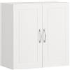 SoBuy Armadietto pensile da bagno Mobile da parete per il cucina con due ante bianco L60*P30*A60 cm FRG231-W