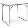 Wiltec Tavolo da campeggio pieghevole 80x60cm piano in MDF telaio in alluminio, Tavolino richiudibile