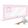 KESSER® Sponda da letto, Protezione per letto, Sponda da letto per bambini, Sponda da culla, Barriera letto per bambini, 180cm - Rosa