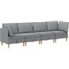 vidaXL Set di divani modulari con spazio di archiviazione 4 pcs, Set per il soggiorno, mobile modulare per relax, posti comodi, arredo moderno per casa