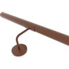 INOXLM lavorazioni inox INOXLM Corrimano diam. 42,4 mm in acciaio verniciato bianco | Corrimano acciaio made in Italy colore nero | Corrimano fai da te marrone | Corrimano scala interna | Scala esterna (130 cm, Corten)