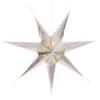 com-four® Stella Decorativa a LED Color Argento - Stella Decorativa Natalizia con Illuminazione - Illuminazione a LED da Appendere - Bianco Caldo