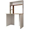 MB Muebles Bonitos, Scrivania con Libreria Pixel, Melamina Opaca, Colore Pino e Bianco, 90cm