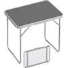 WOLTU Tavolo Campeggio Pieghevole, Tavolo da Balcone in MDF e Alluminio con Maniglia di Trasporto, per Picnic, Giardino, Spiaggia, Mercato, Leggero 70x50x60 cm, Grigio