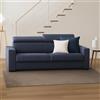 Dmora Talamo Italia - Divano letto 3 posti Aiko, Sofà Soggiorno apertura girevole, Poggiatesta regolabili e Braccioli standard, 100% Made in Italy, Cm 220x95h85, Blu