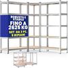 Monzana® Scaffale Angolare Metallo 2625kg 15 Ripiani MDF Scaffalatura Metallica Scaffale Alta Portata Angolo Scaffali