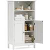HOKEEPER Armadio Bagno Indipendente, Credenza Bianca Multiuso per Soggiorno, Corridoio e Cucina