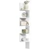 WOLTU Mensola Angolare da Muro Zigzag, Libreria da Parete con 5 Ripiani, Scaffale a Muro per Camera da Letto, Soggiorno, Cucina, Studio, Mensola Bianca in Legno, RG9313ws2