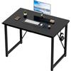 Devoko Scrivania per Computer 100 x 50 x 75 cm, Scrivania Piccola PC da Ufficio Salvaspazio per Studio, Camera da Letto,Stile Industriale, Struttura in Metallo, Nero
