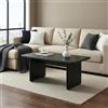 [en.casa] Tavolino da Salotto con Piano Rettangolare Tavolo Basso Centrale da Caffè per Soggiorno Zona Living Studio 100 x 55 x 44 cm - Nero