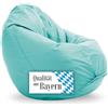 Bruni Classico M Verde Menta - Pouf Sacco, Pouf Poltrona a Forma di Goccia, Poltrona a Sacco da Interno ed Esterno, Beanbag per Soggiorno e Camere, Fodera Lavabile, con Imbottitura