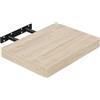 EUGAD Mensola a Muro, Scaffale a Parete in Legno MDF, 25cm, Rovere dorato, Mensola Multiuso a Scomparsa Decorazione per Soggiorno, Camera da Letto, Salotto