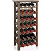SMIBUY Portabottiglie in bambù, espositore per 28 bottiglie con piano d'appoggio, 7 ripiani autoportanti per cucina, dispensa, cantina, bar (noce) (SBWRTWL07)