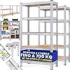 Monzana® 2x Scaffale Alta Portata Metallo 5 Ripiani MDF 170x75x30 350kg Scaffali Officina Magazzino Garage Scaffalatura
