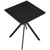 [en.casa] Tavolo da Pranzo Moderno Piano Quadrato 60x60 cm in MDF Laccato Gambe in Metallo Tavolo per Cucina Sala Pranzo Ristoranti Caffetterie - Nero