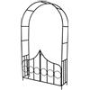 tectake Arco Giardino in Ferro per rampicanti Arco per Rosa decorationi con Porta