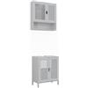 Vicco Set di mobili da bagno Liora, Bianco, 48 cm, composto da specchio da bagno e mobile sottolavabo
