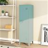 [en.casa] Armadio da Ufficio con Anta e Serratura Mobile in Acciaio per Archivio con 3 Scomparti Armadio da Spogliatoio 137 x 38 x 38 cm Blu Grigiastro