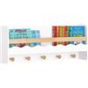 SoBuy Libreria per bambini Mensola a muro Appendiabiti bambini con cinque ganci Bianco 73x15x30cm KMB78-W