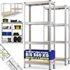 Monzana Deuba Scaffale ad alta portata 2 pezzi in metallo capacità di carico totale kg 170x75x30cm 4 ripiani in MDF