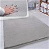 Paco Home Tappeto a Pelo Lungo Shaggy Morbido per Soggiorno e Camera da Letto Finto Pelliccia Moderna e Soffice Monocolore, Dimensione:80x150 cm, Colore:Grigio
