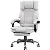 Submi Sedia Ufficio Sedia Scrivania Ergonomica per Casa e Ufficio, Sedia da Scrivania con Schienale Regolabile Sedie Computer Gaming Chair Poltrona Scrivania con Poggiapiedi in Tessuto, Grigio
