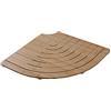 Inbagno Pedana Antiscivolo angolare in Bamboo - semicircolare 60x60 cm - Colore Miele