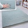 Paco Home Tappeto a Pelo Lungo Shaggy Morbido per Soggiorno e Camera da Letto Finto Pelliccia Moderna e Soffice Monocolore, Dimensione:80x300 cm, Colore:Turchese