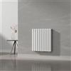 [neu.haus] Termosifone da Parete Radiatore Design Riscaldamento ad Acqua Calda Termoarredo a Pannello Doppio con Elementi Tubolari 60 x 60 cm - Bianco