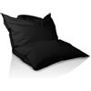 Bepouf - Pouf a Sacco, Cuscino Morbido in Poliestere con Imbottitura in Palline di Polistirolo, Poltrona a Sacco Adatta per Camera, Salotto e Esterni - Dimensione Piccola 140x100, Colore Nero