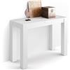 Mobili Fiver, Consolle da ingresso con cassetto Rachele, 115x45 cm, Bianco Frassino, Made in Italy
