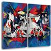 Giallobus - Quadri Grande Formato XXL - Pop Art - La Guerra Guernica - Tela Canvas - 204x140cm | 2pcs. x 100x140cm - Pronto da Appendere - Quadri Moderni per la casa