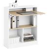 SoBuy Scrivania Pieghevole Salvaspazio per Ufficio e Casa Tavolo da Lavoro Multifunzionale in Legno con Design Richiudibile Ideale per Cameretta, Studio, Piccoli Spazi 70x57x85cm FWT104-WN